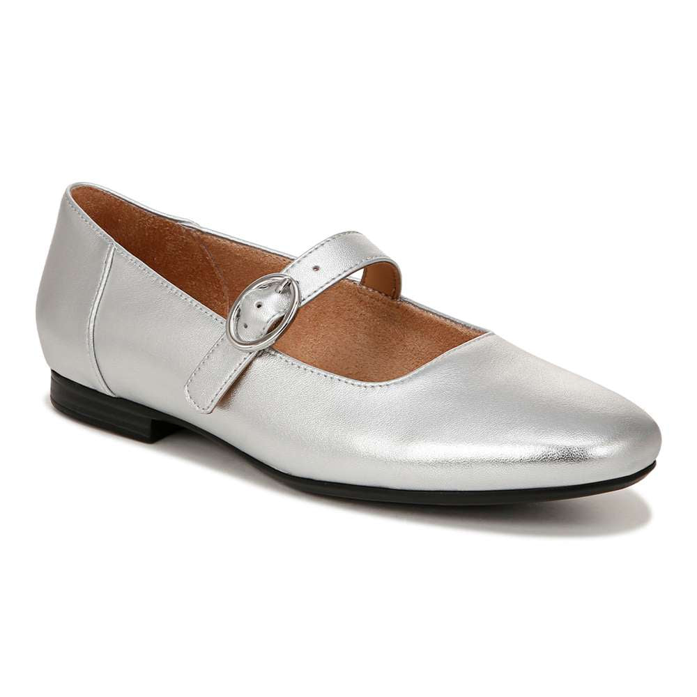 Kelly Mary Jane Flat - Silver