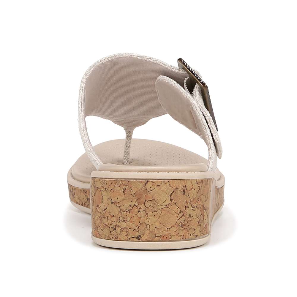 Bay Wedge Sandal - Natural Linen