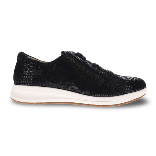 Athens Lace-Up Sneaker - Black Lizard