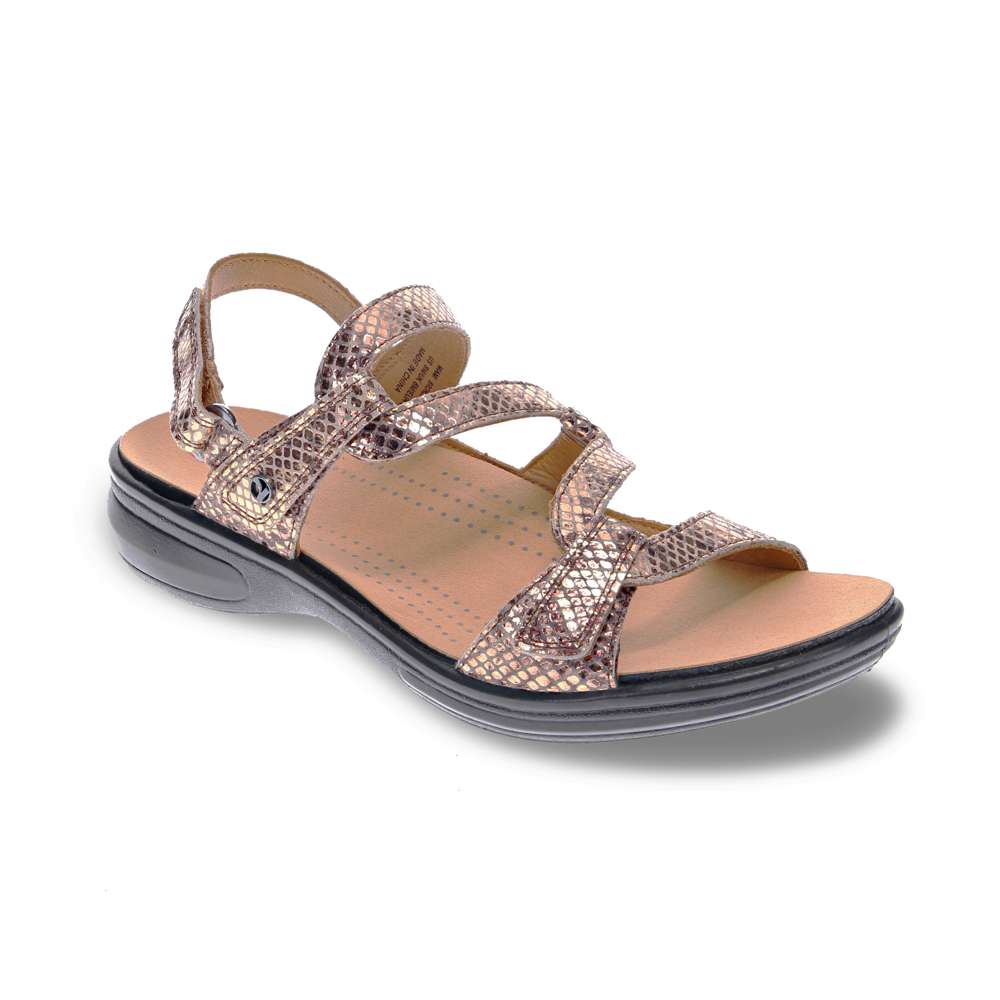 Miami Adjustable Sandal - Bronze Snake