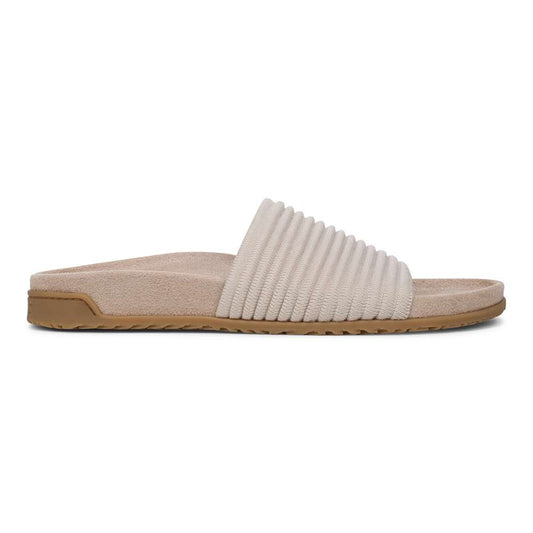Evie Knit Slide Sandal - Cream