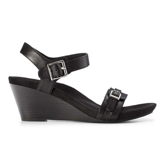 Laurie Wedge Sandal - Black