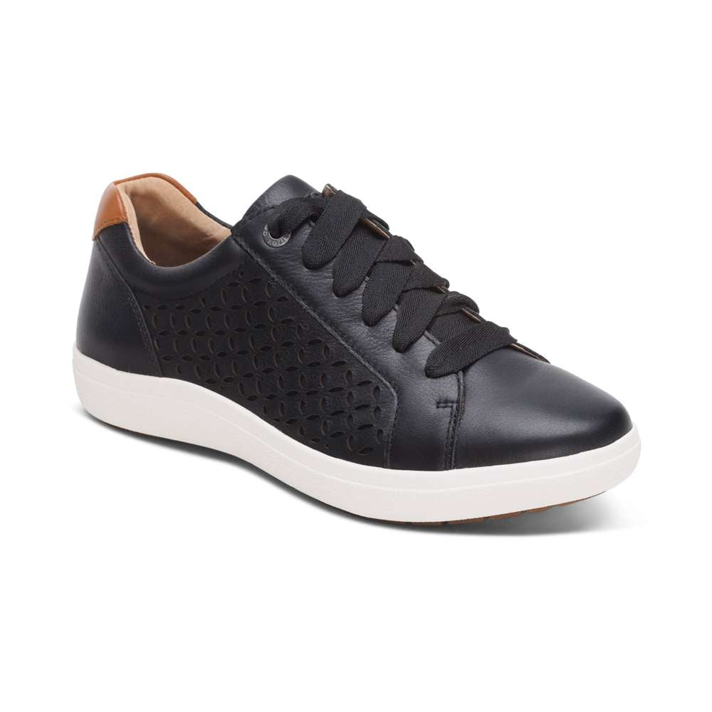 Courtney Lace-up Sneakers - Black Cutout