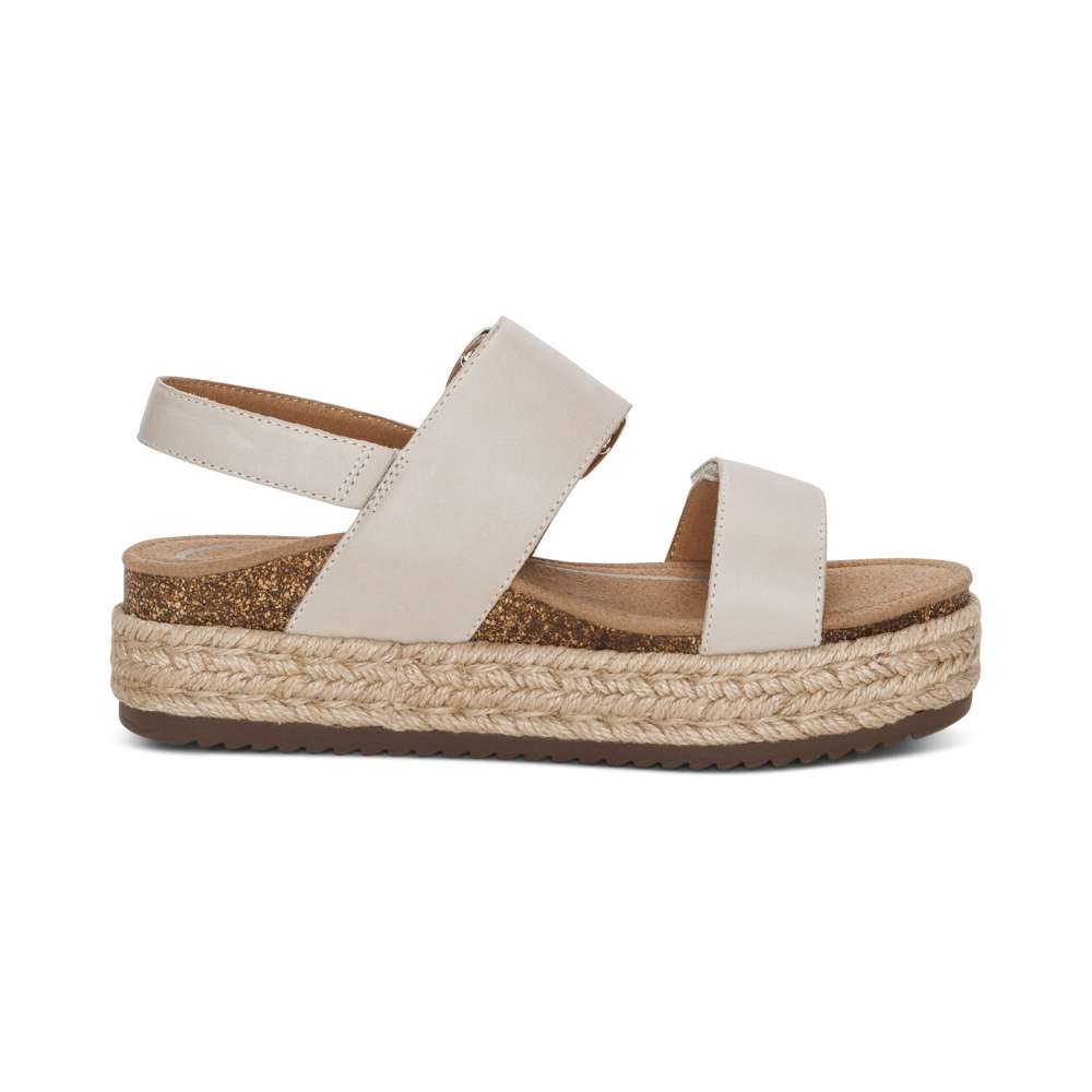 Vania Arch Support Platform Sandal - Ivory