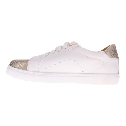 Cleo Casual Sneaker - White/Gold