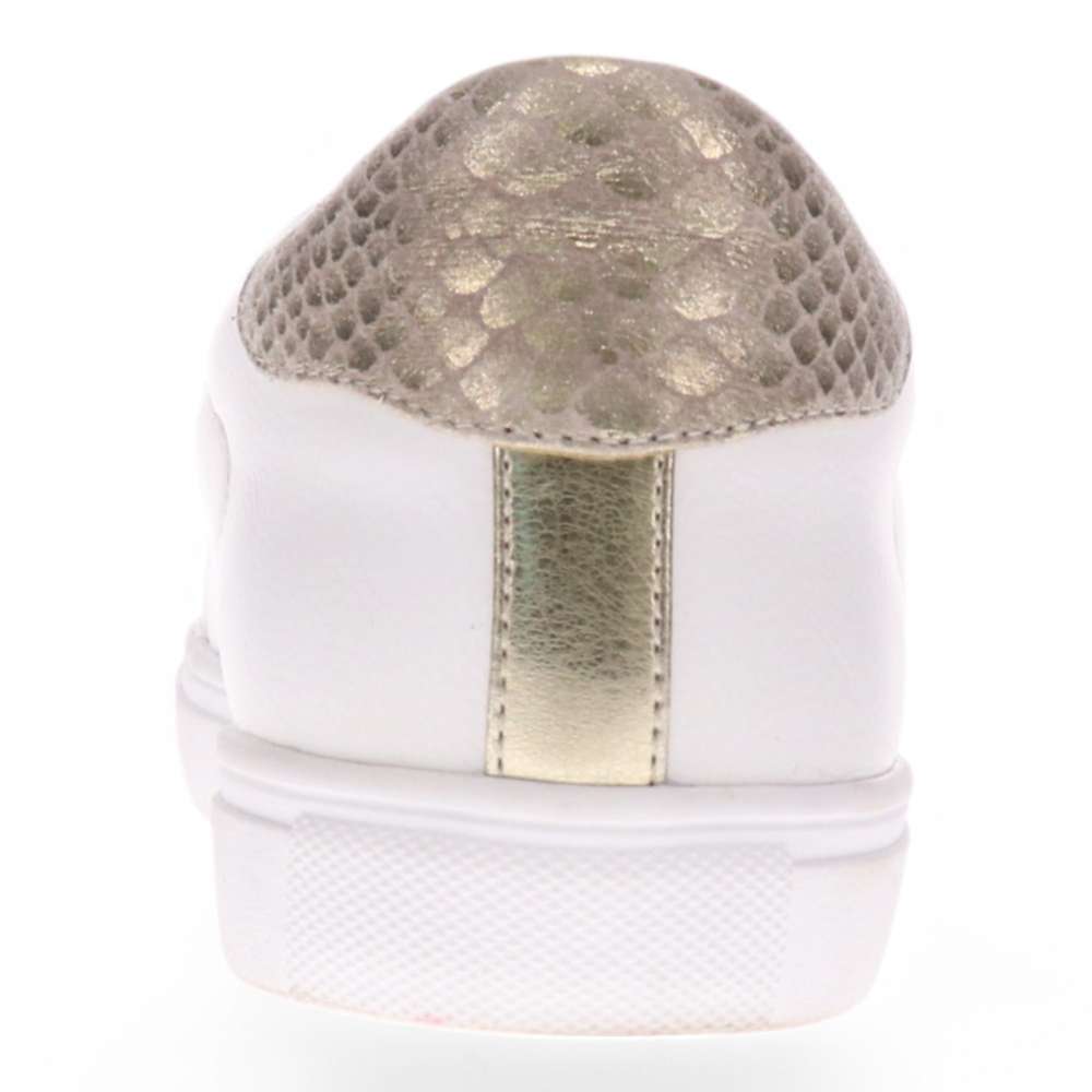 Cleo Casual Sneaker - White/Gold