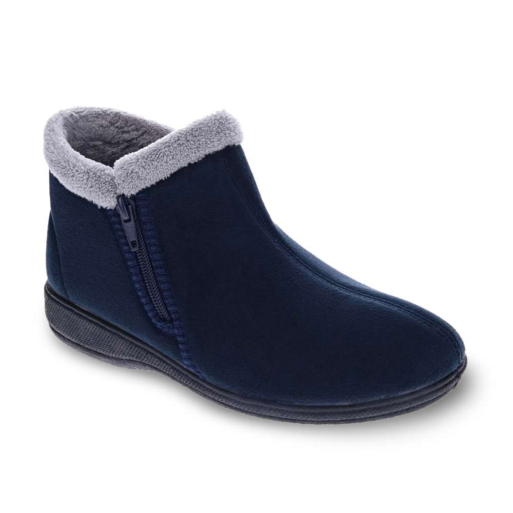 Dahlia Slipper - Navy