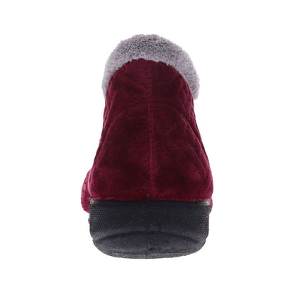 Dahlia Quilt Slipper - Wine