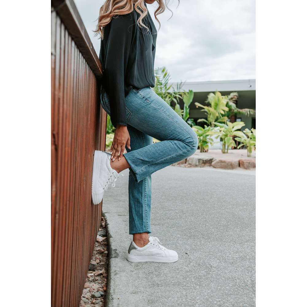 Paisley Floral Sneaker - Beige/Patch