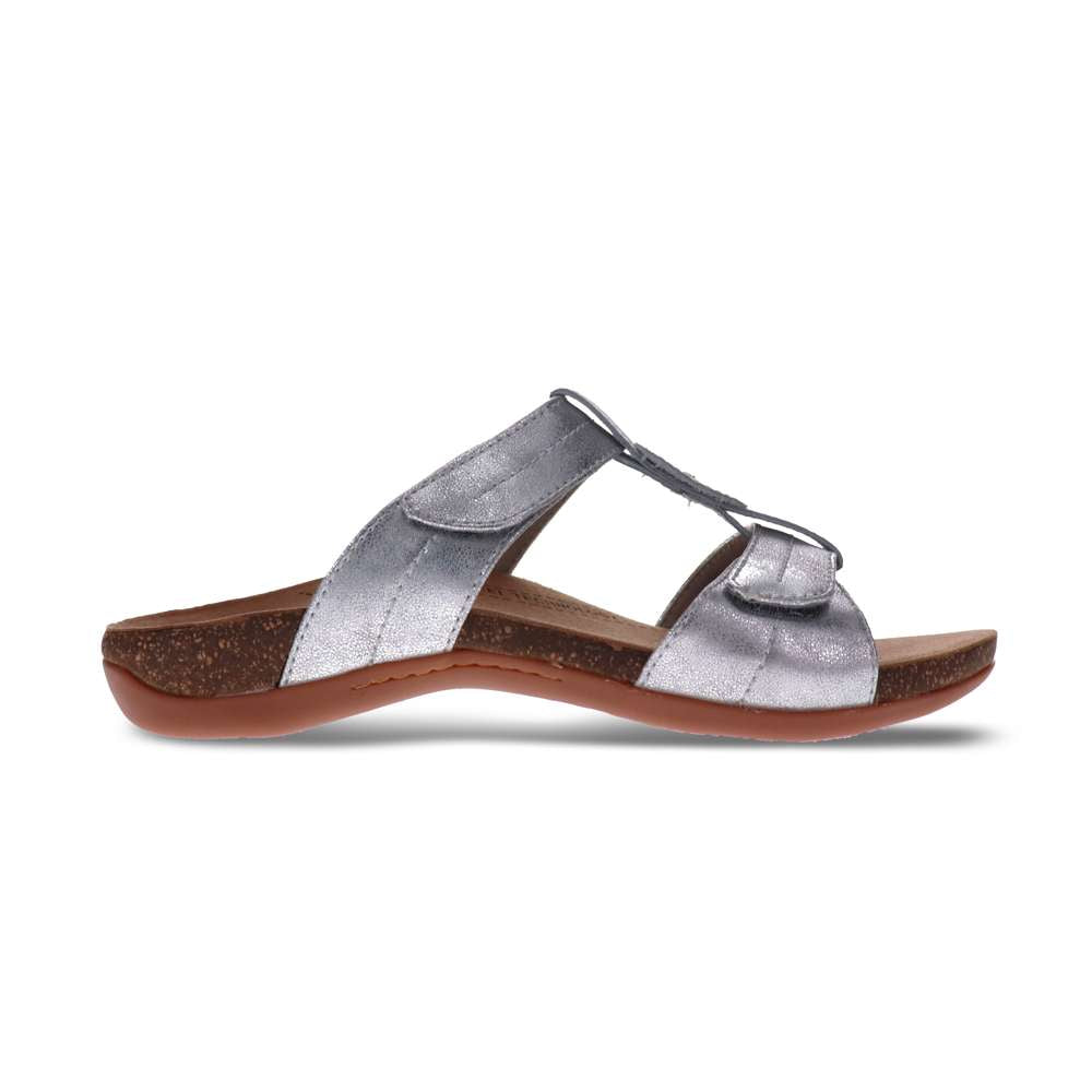 Alison Slide Sandal - Silver