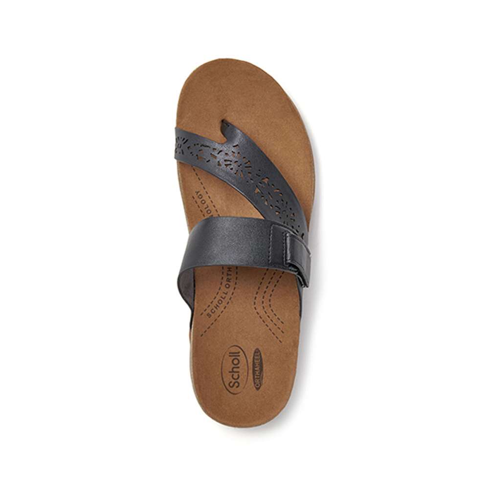 Antigo Toe Post Sandal - Black