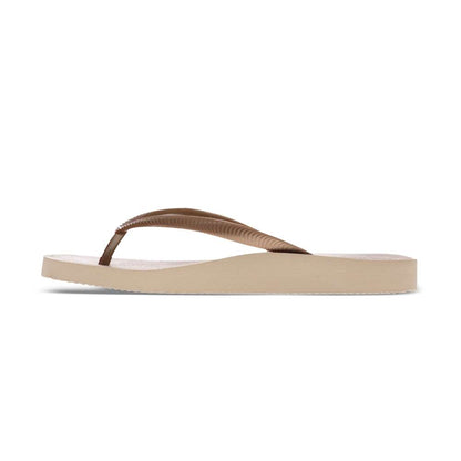 Fiji Toe Post Sandal - Beige/Gold