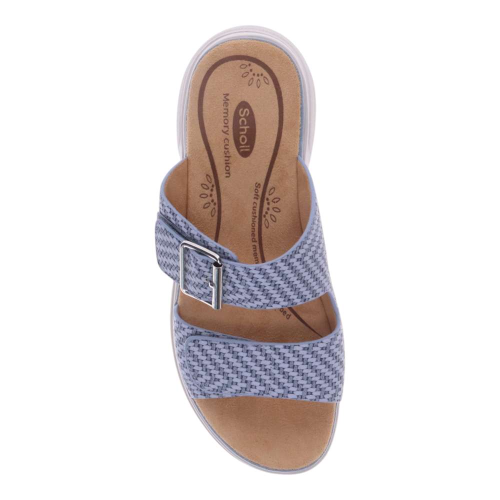Rage Slide Sandal - Denim Raffia