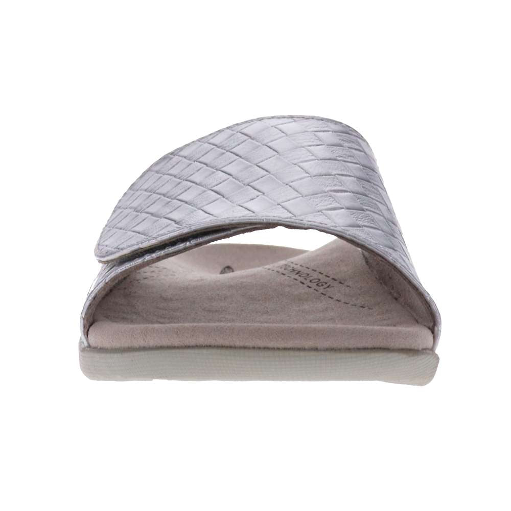 Samos Weave Slide Sandal - Silver