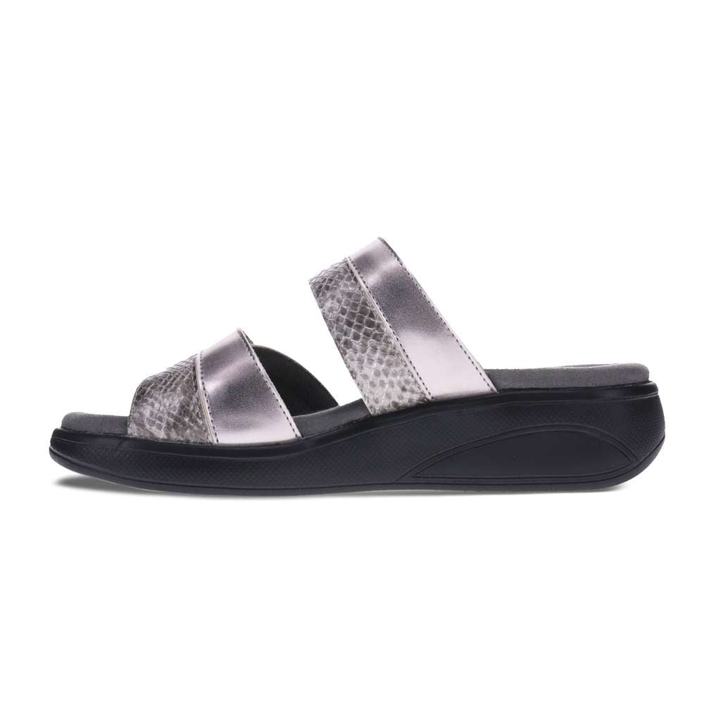 Sarah Slide Sandal - Pewter