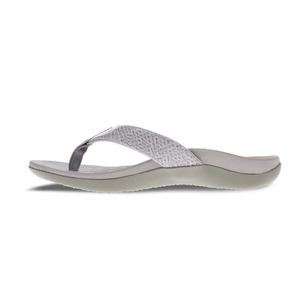 Sonoma Reptile Toe Post Sandal - Stone Reptile