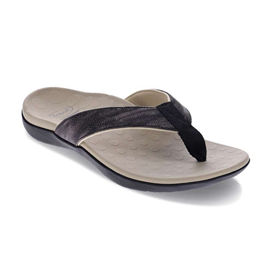 Sonoma Linen Toe Post Sandal - Black