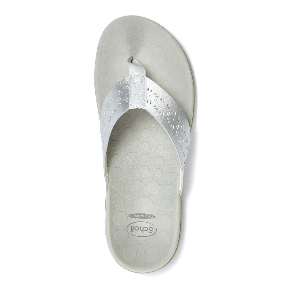 Spangle Toe Post Sandal - Silver