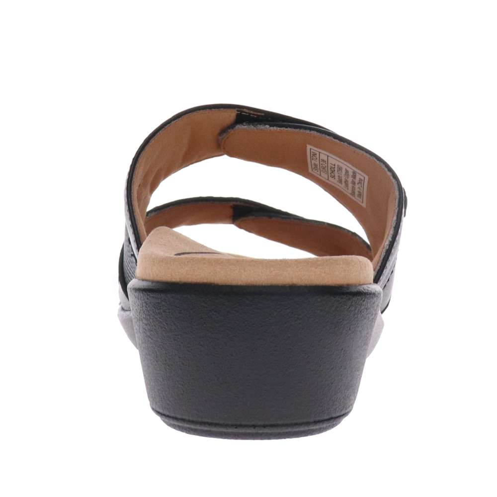 Toni Adjustable Slide Sandal - Black