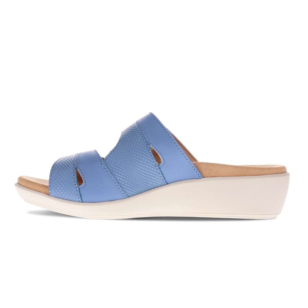 Toni Adjustable Slide Sandal - Blue
