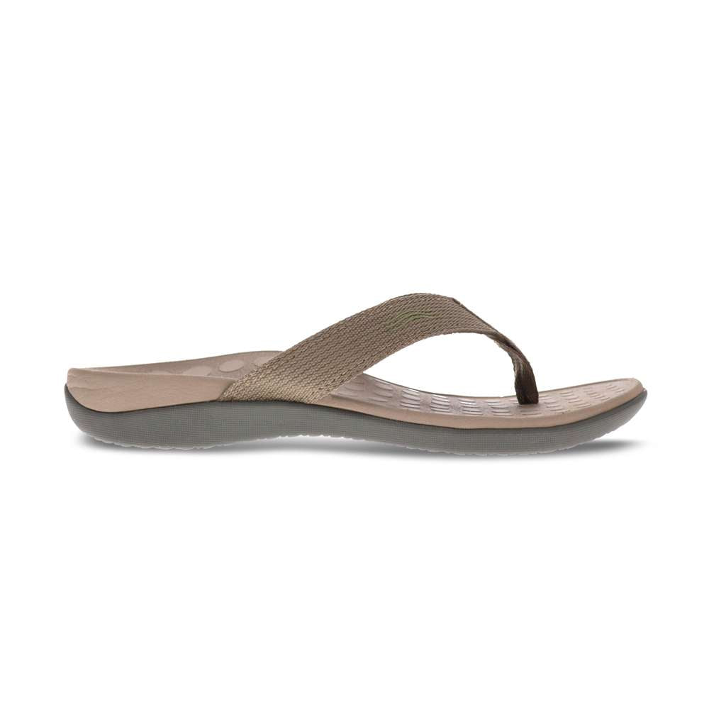 Wave Toe Post Sandal Unisex - Khaki