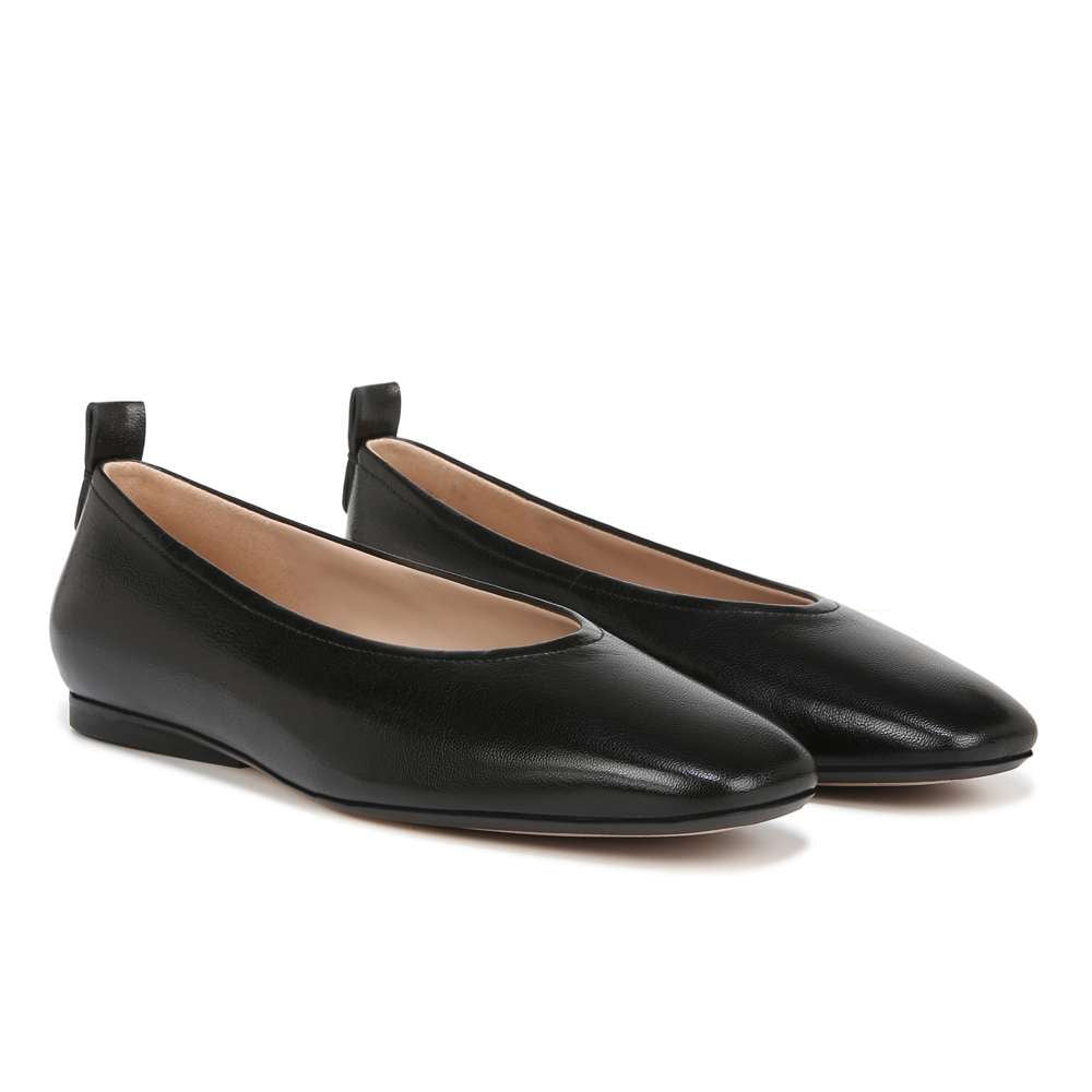 Carla Flat - Black Leather