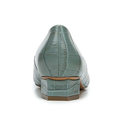 Flavia Block Heel - Dragonfly Croc