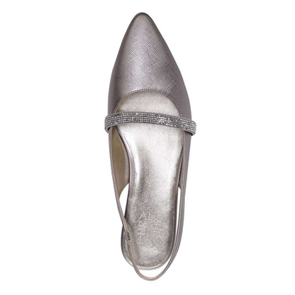 Hally Slingback Flat - Silver