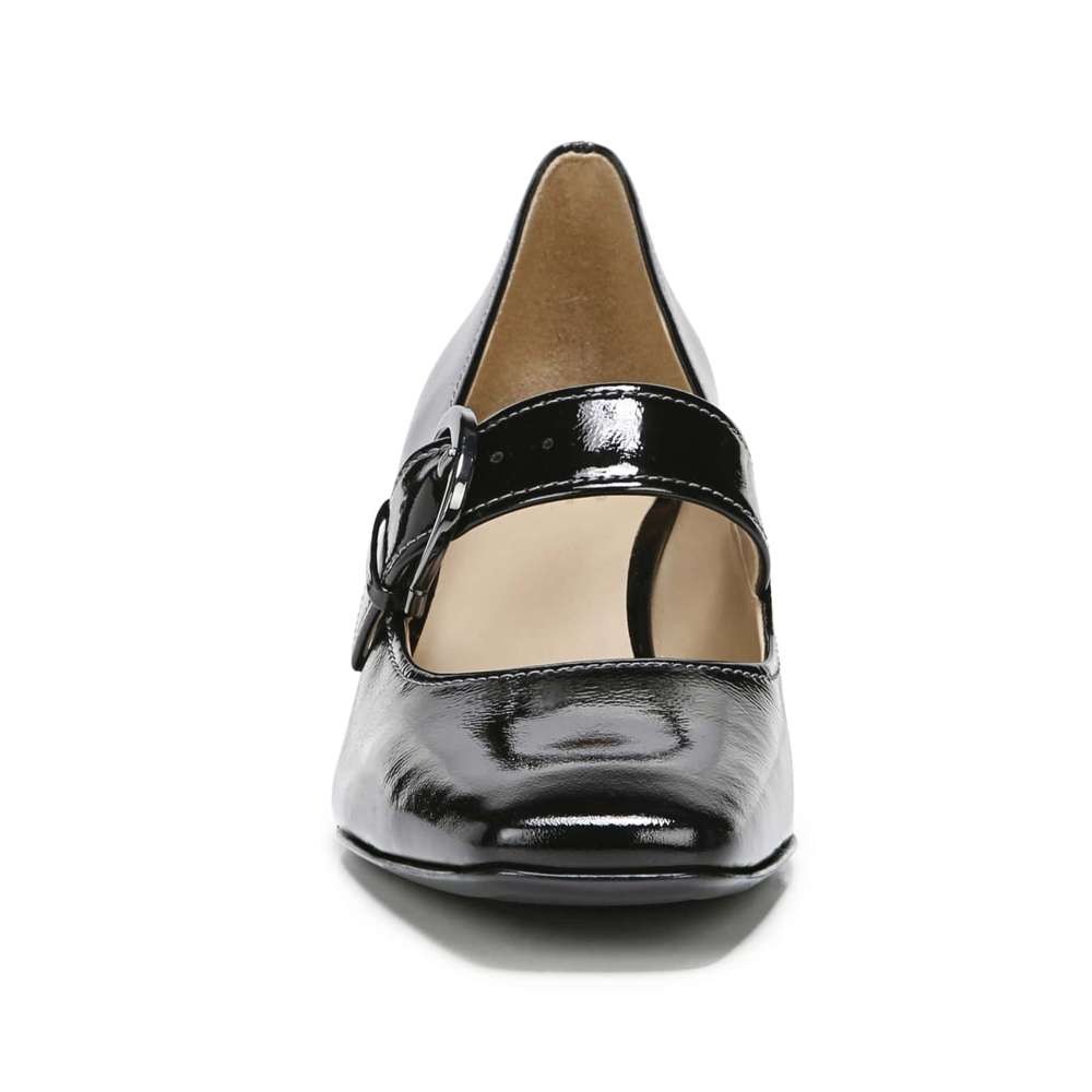 Karissa Mary-Jane Pump - Black Patent