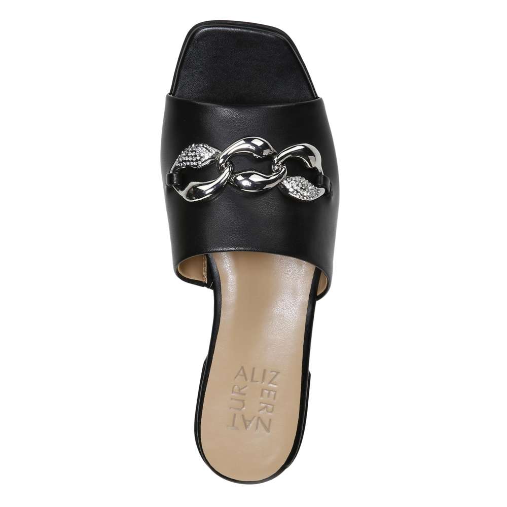Angie Dress Slide Sandal - Black