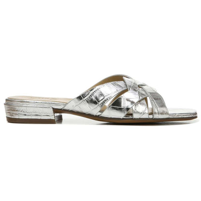 Ashford Slide Sandal - Silver Croc