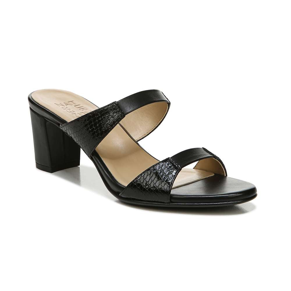 Venus Dress Sandal - Black Snake/Leather
