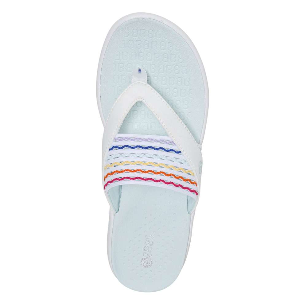 Cabana Flip-Flop Sandal - White Rainbow