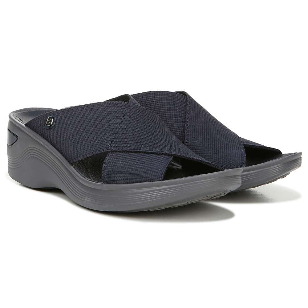 Desire Slide Sandal - Navy/Grey
