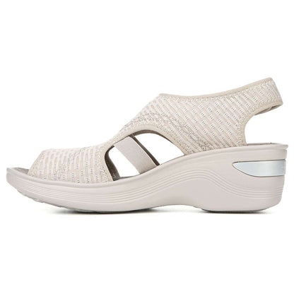 Dream Wedge Sandal - Beige Sheer