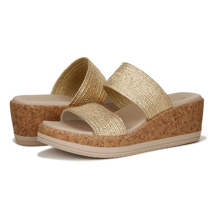 Resort Wedge - Gold Stretch