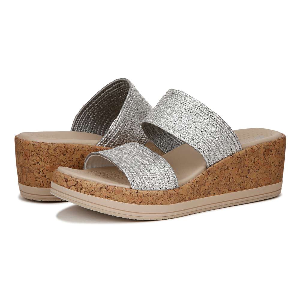 Resort Wedge - Silver Stretch