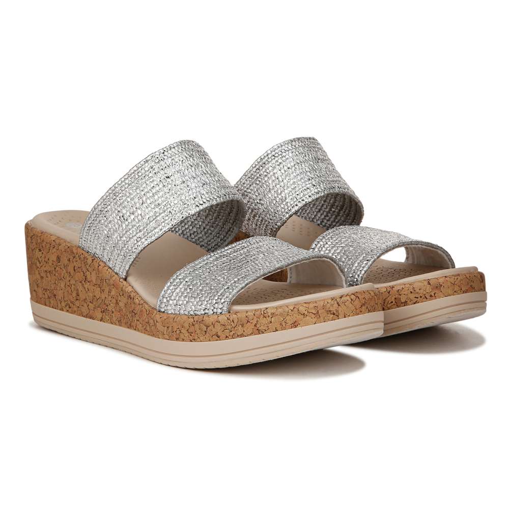 Resort Wedge - Silver Stretch