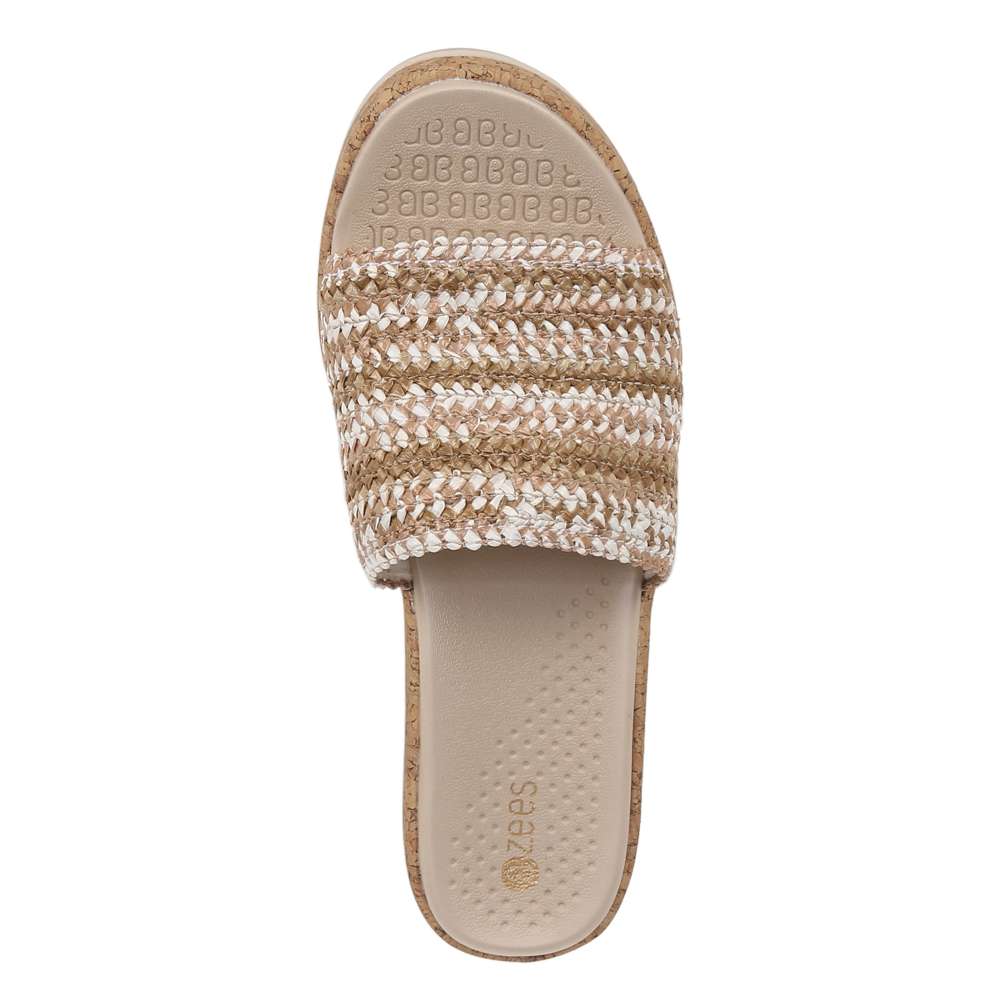Runaway Slide Wedge Sandal - Beige Multi