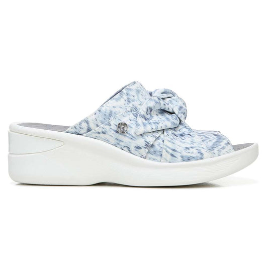 Smile Wedge - Blue Ikat