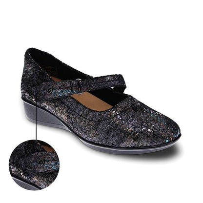 Bonn Mary-Jane - Black Metallic Python