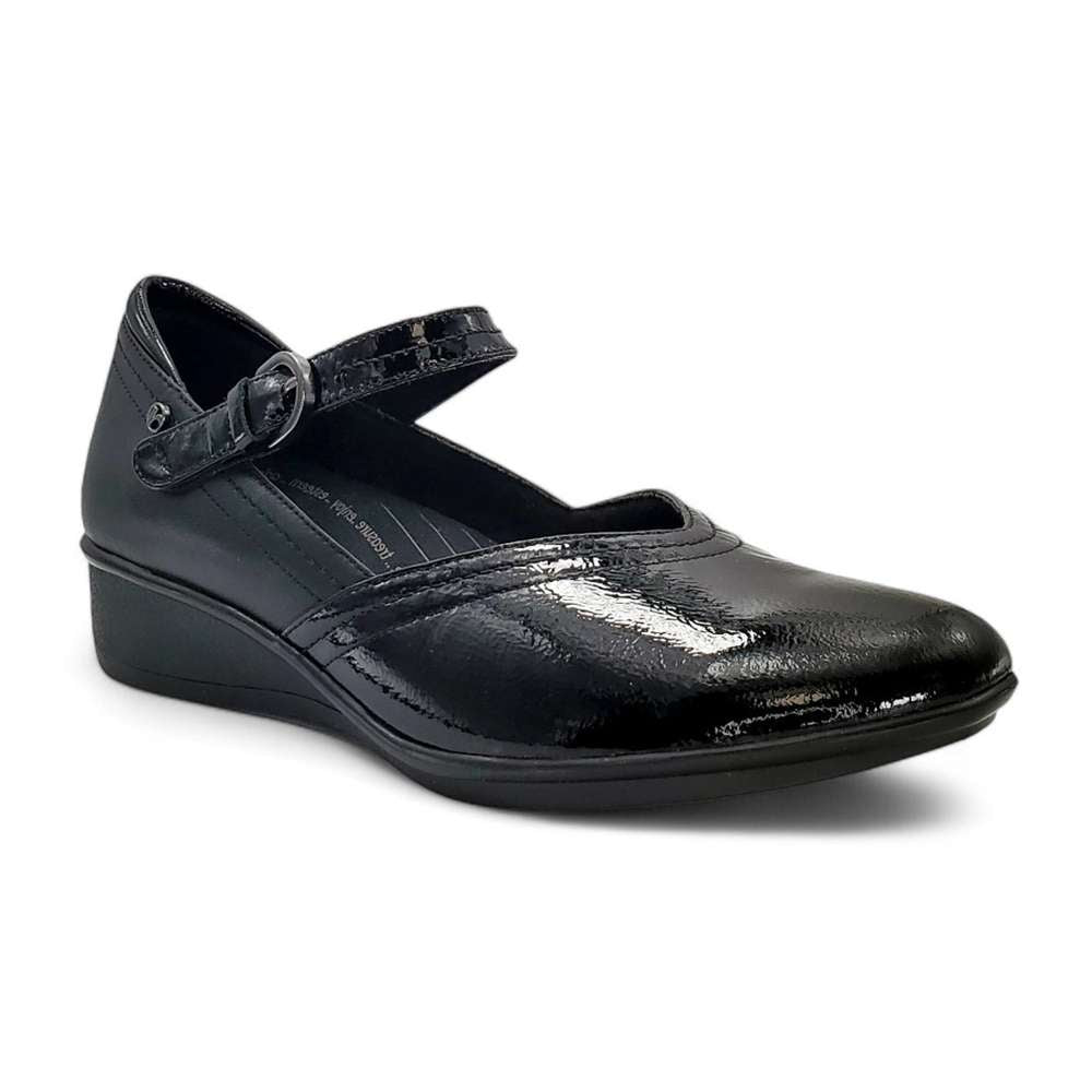 Narita Mary Jane Flats - Black Patent