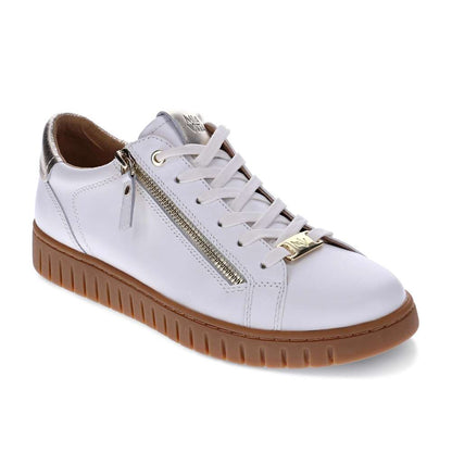 Luna Lace-Up Sneaker - White/Tan