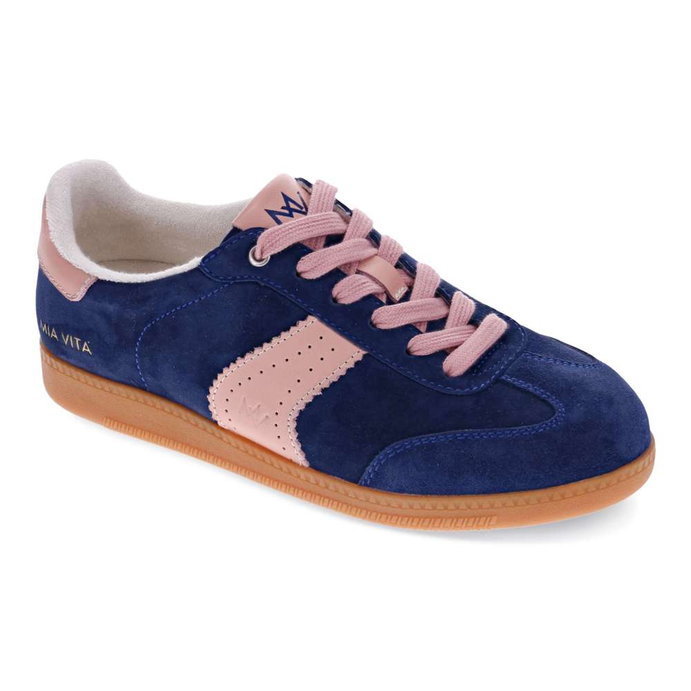 Ramona II Casual Lace-Up Sneaker - Royal Blue/Blush