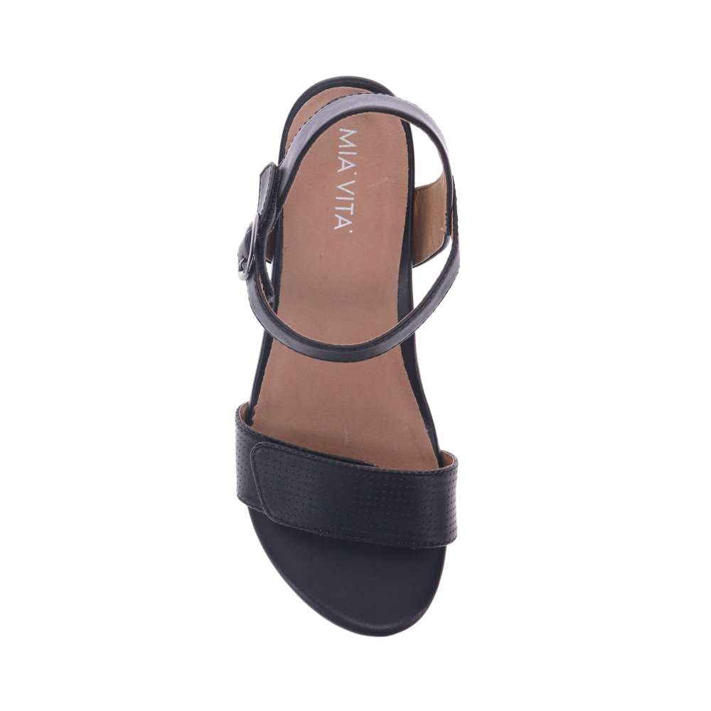 Nelly Wedge Sandal - Black
