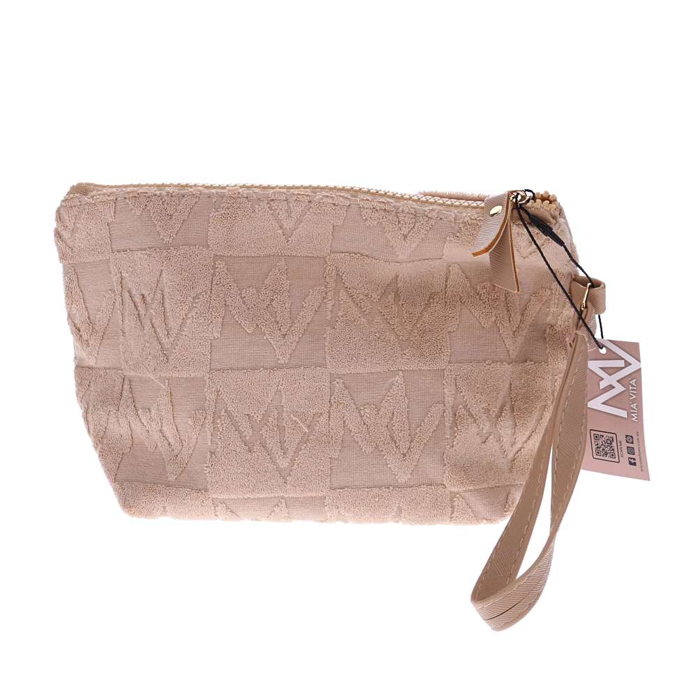 Cosmetic Pouch - Beige/Champagne