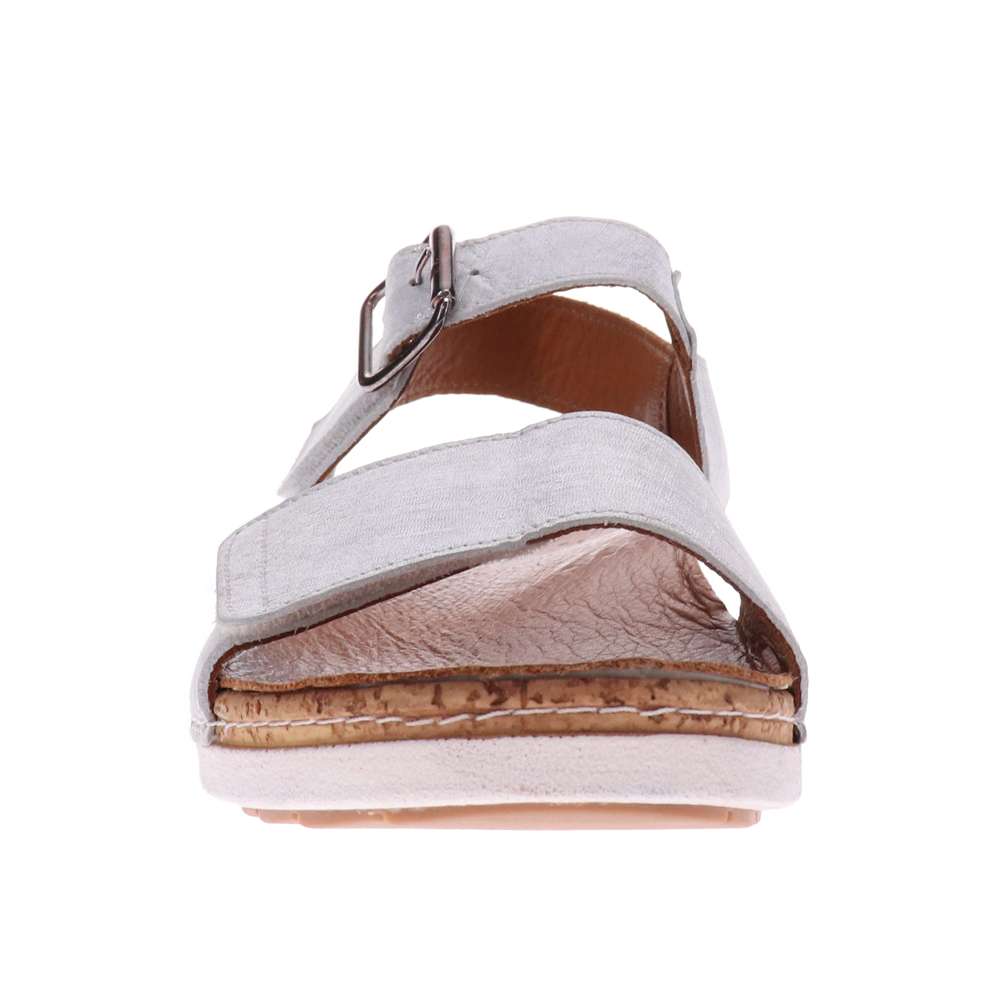 Georgia Back Strap Sandal - White Linen