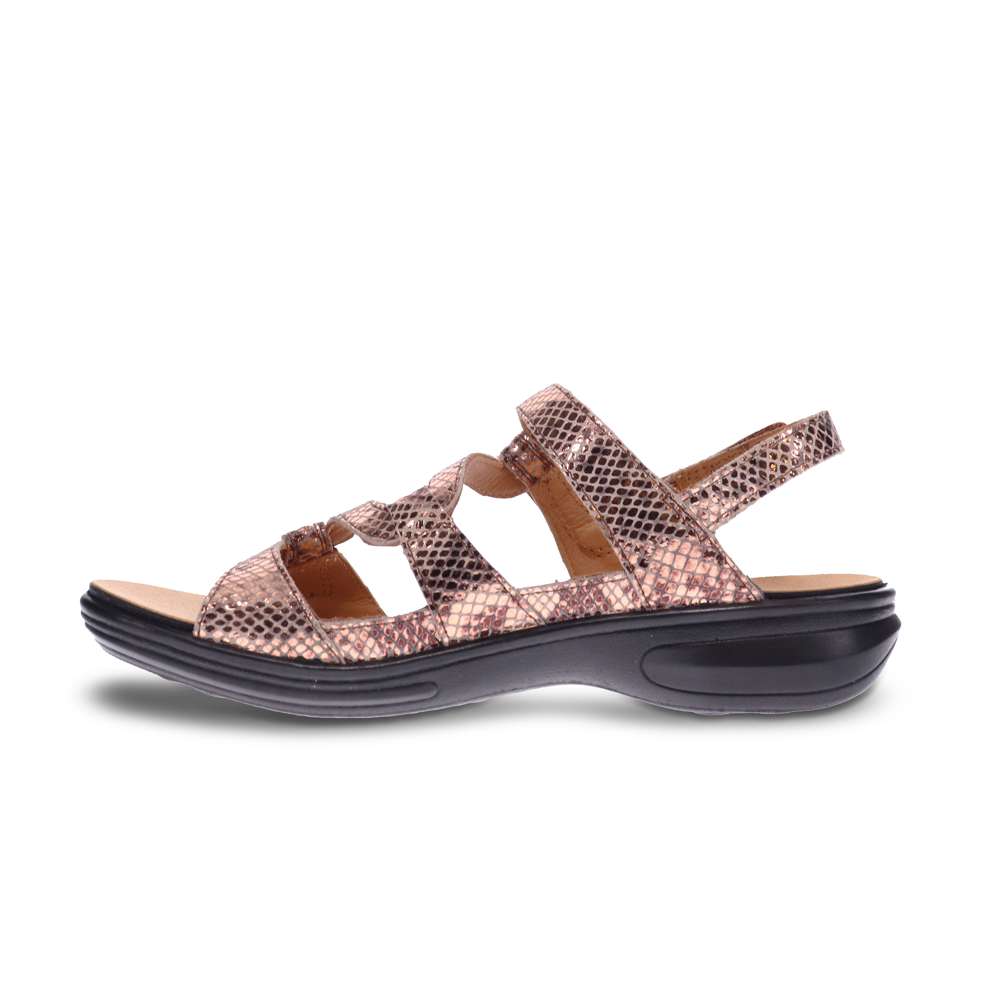 Miami Adjustable Sandal - Bronze Snake