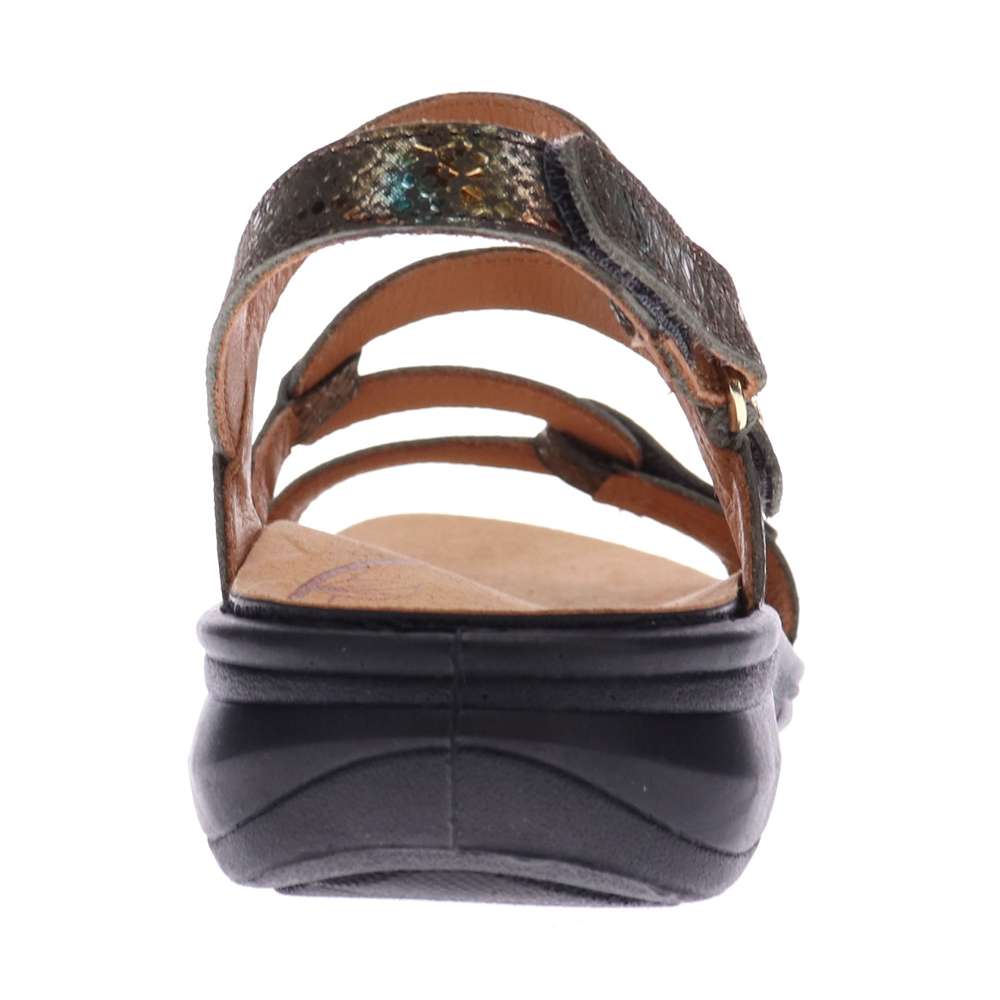 Miami Adjustable Sandal - Peacock Python