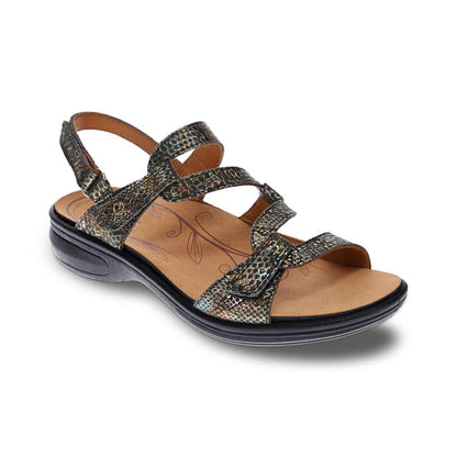 Miami Adjustable Sandal - Peacock Python